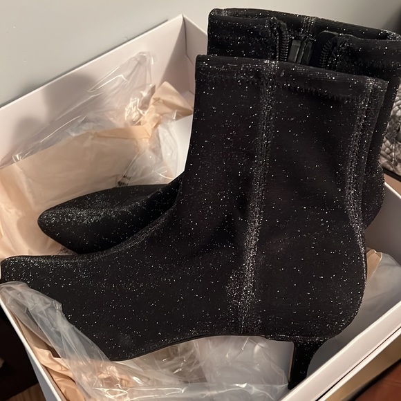 Rebecca Minkoff Sayres Bootie in Black Glitter - Picture 5 of 5